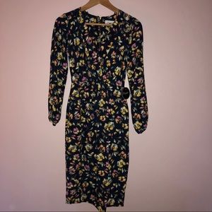 Closet London Wrap Long Sleeve Floral Dress